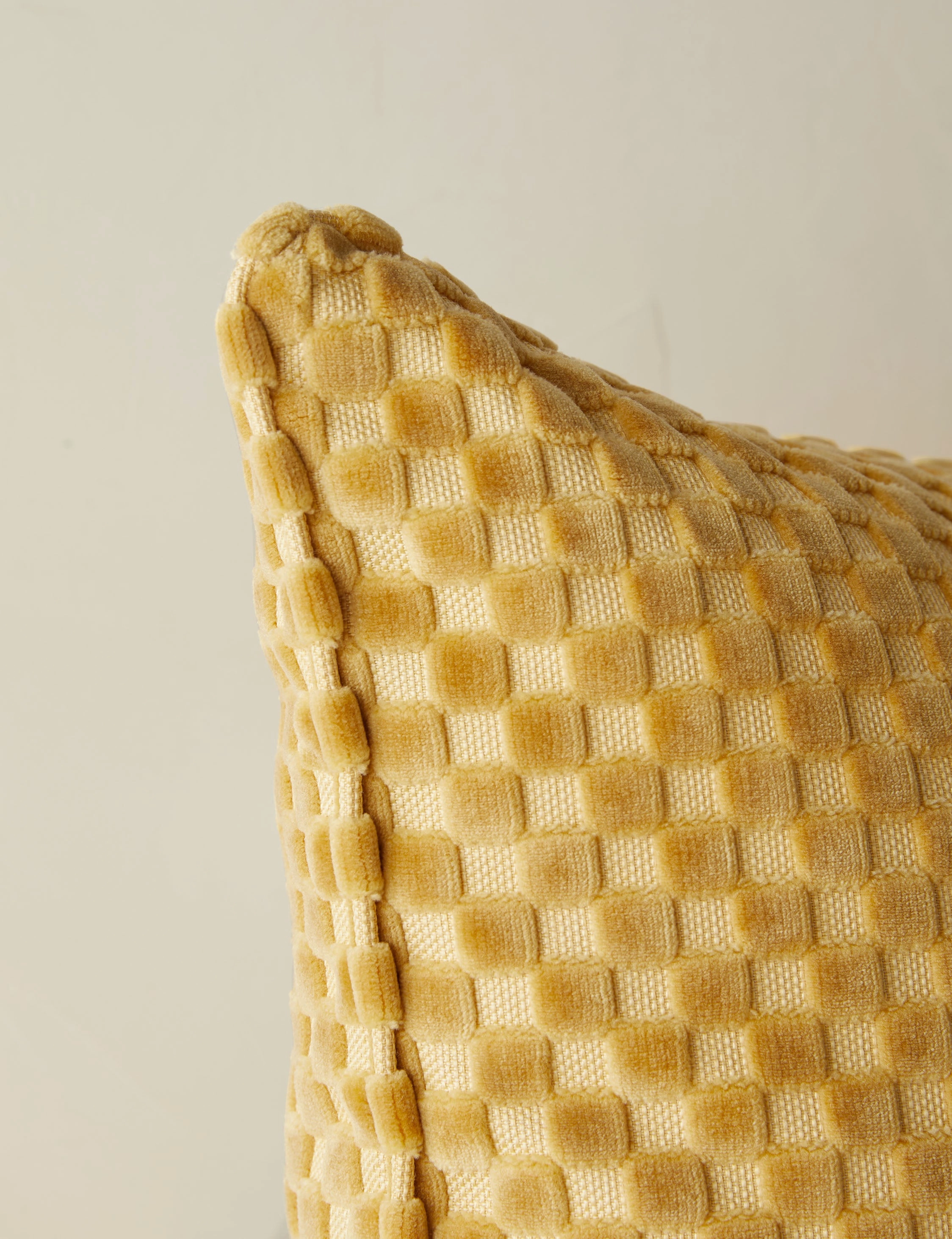 Hi-Lo Checker Velvet Pillow by Sarah Sherman Samuel