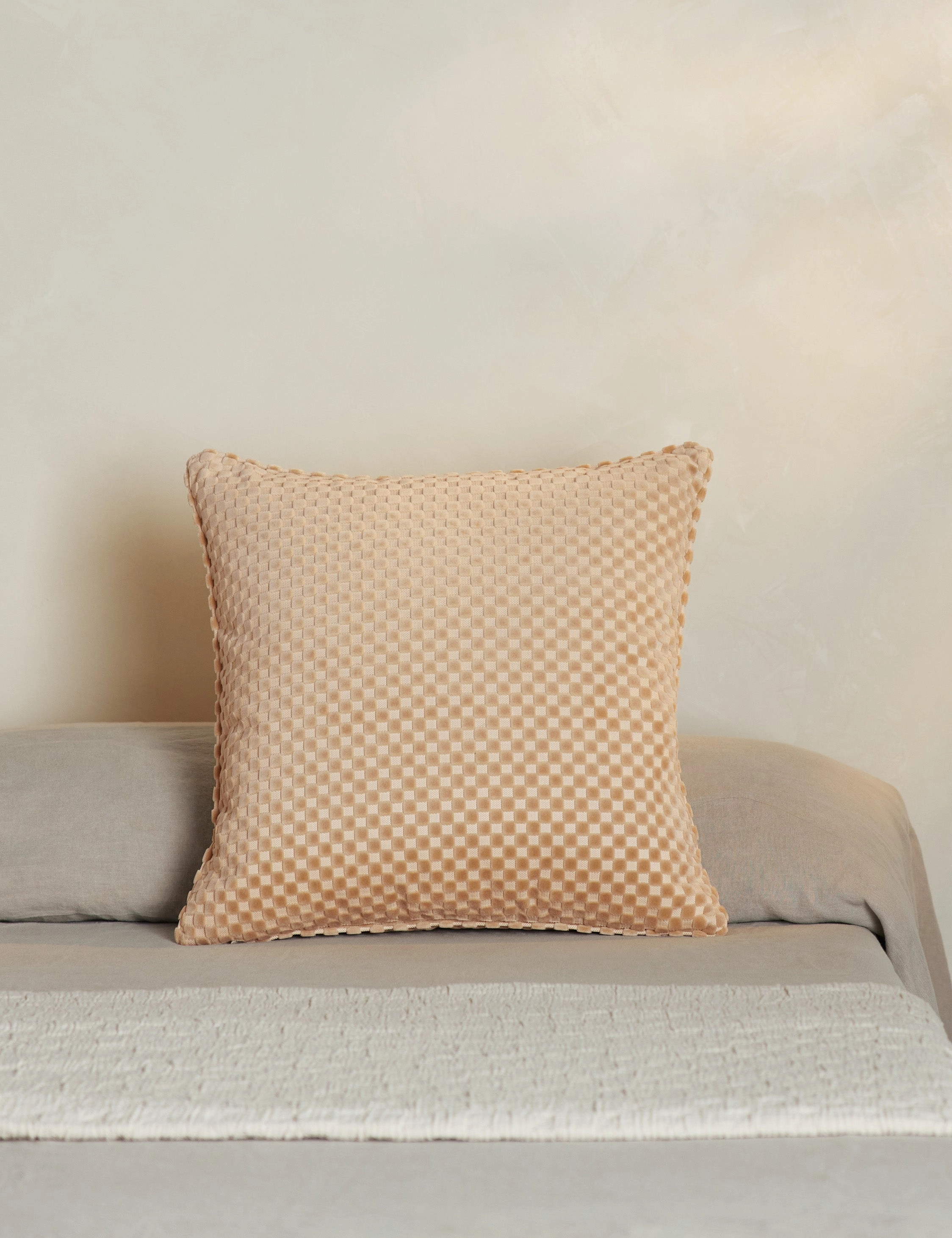 Hi-Lo Checker Velvet Pillow by Sarah Sherman Samuel