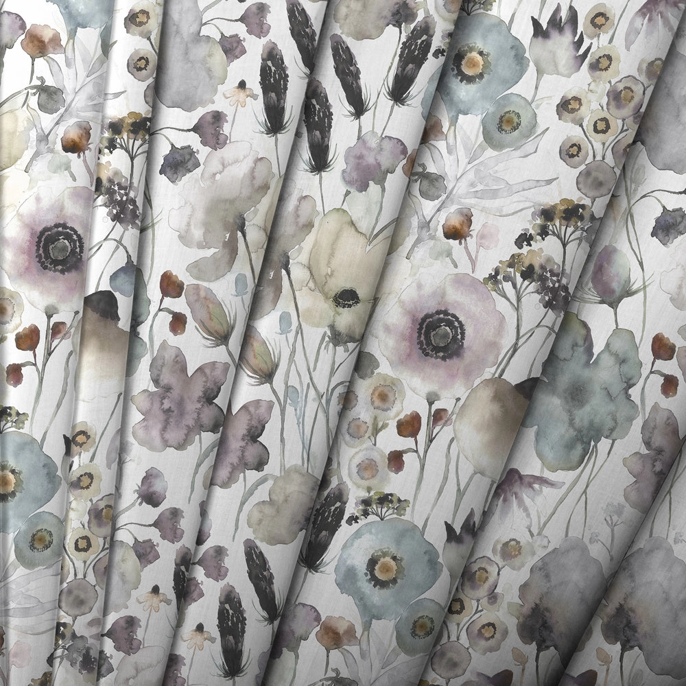 Hibbertia Printed Cotton Made to Measure Roman Blinds Haze/Cream
