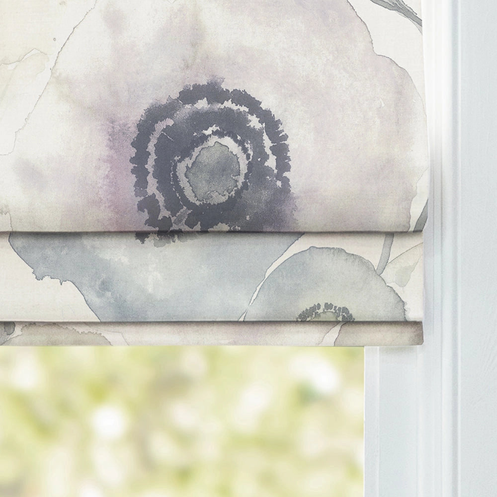 Hibbertia Printed Cotton Made to Measure Roman Blinds Haze/Cream