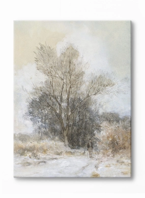Hiker in the Snow, Canvasindoor decorative canvas print