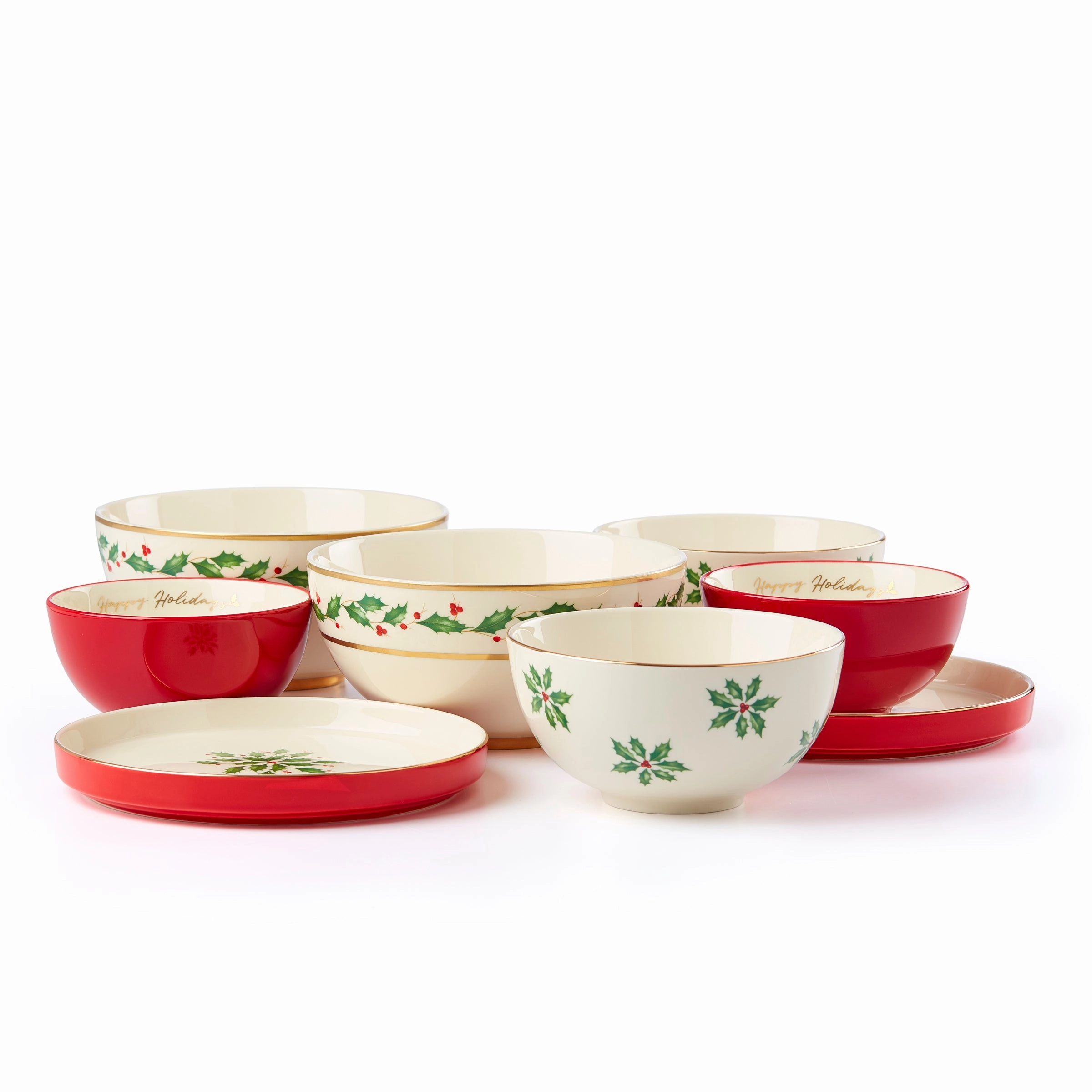 Holiday 8-Piece Nesting Dinnerware Set