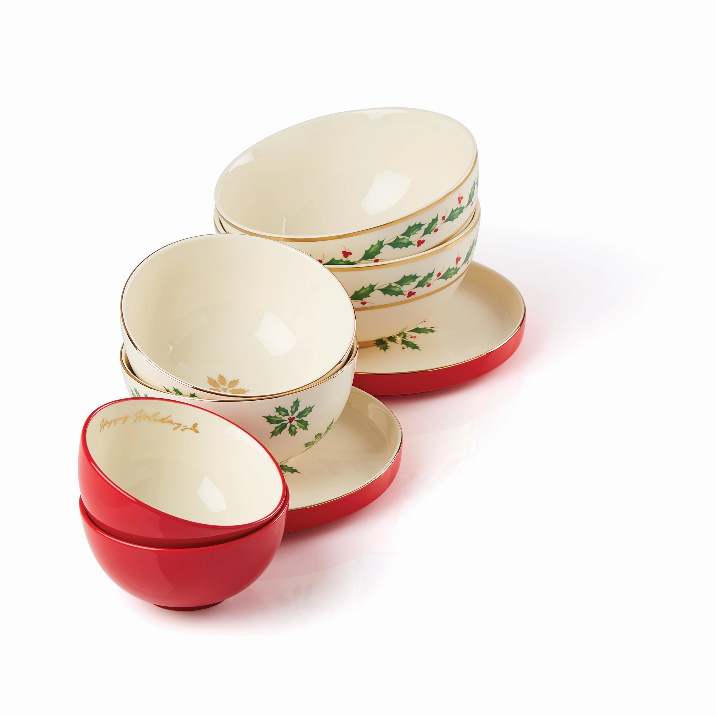 Holiday 8-Piece Nesting Dinnerware Set