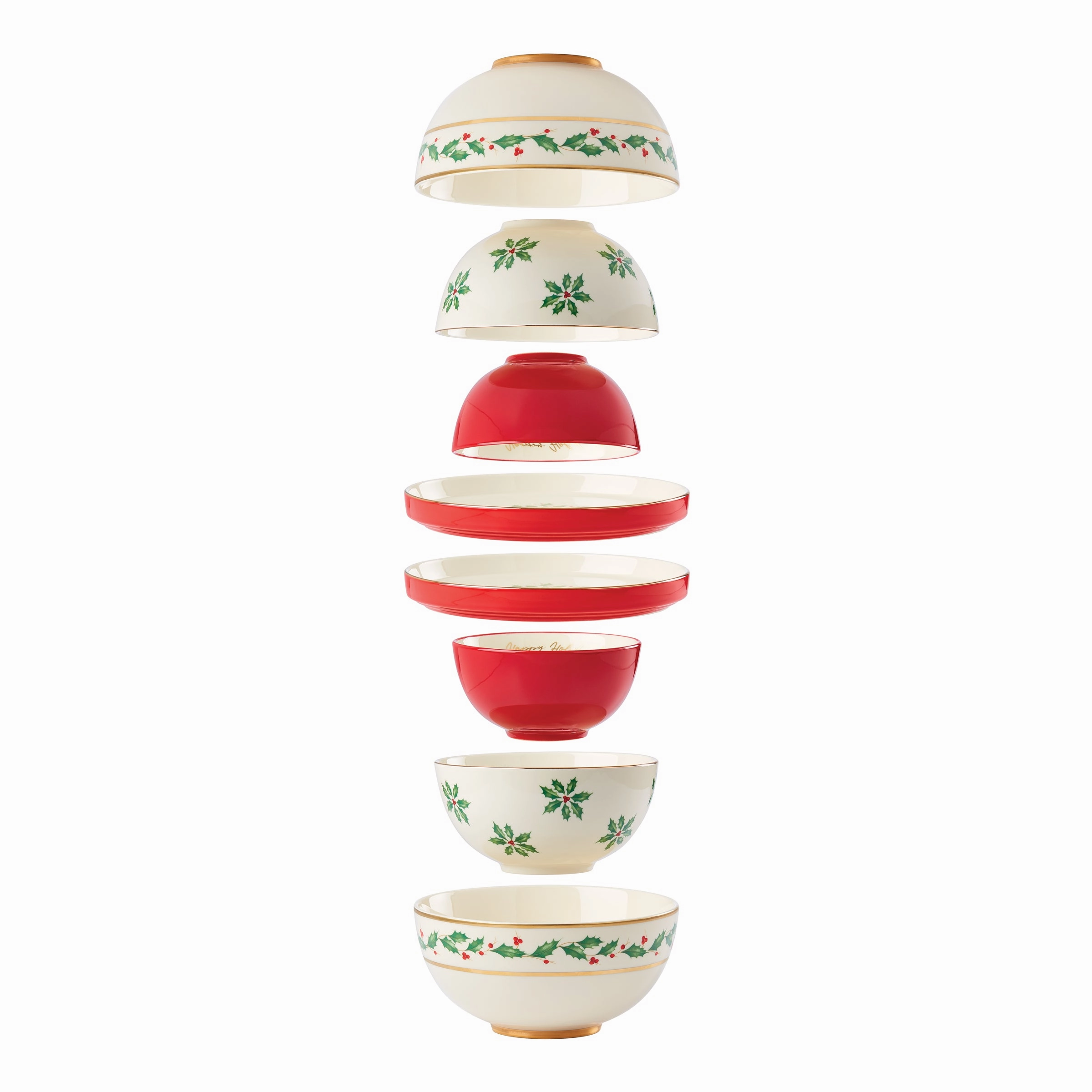 Holiday 8-Piece Nesting Dinnerware Set