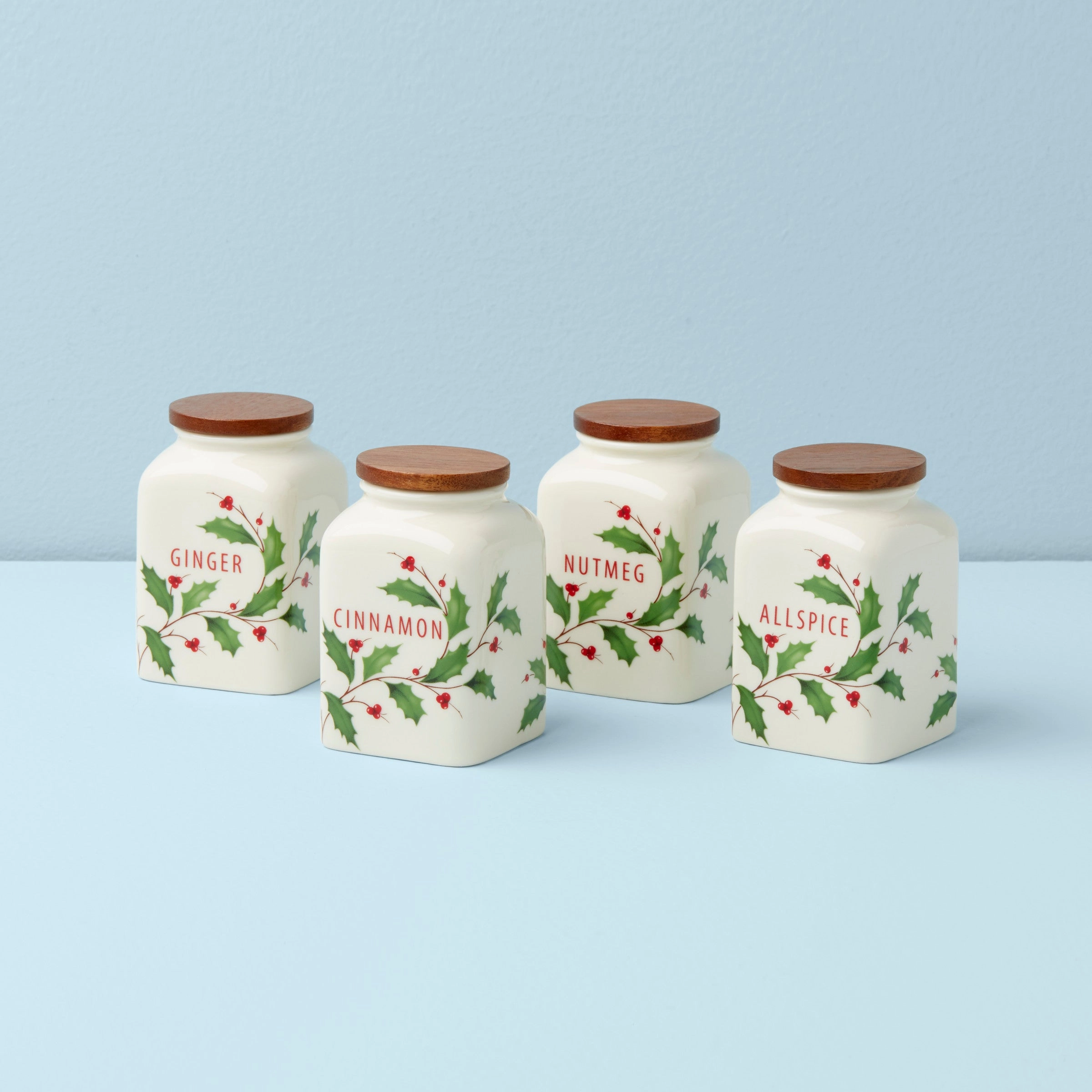 Holiday Baking Spice Jars - Set Of 4modern kitchen decor ,kitchen dinner set ,dinnerware 