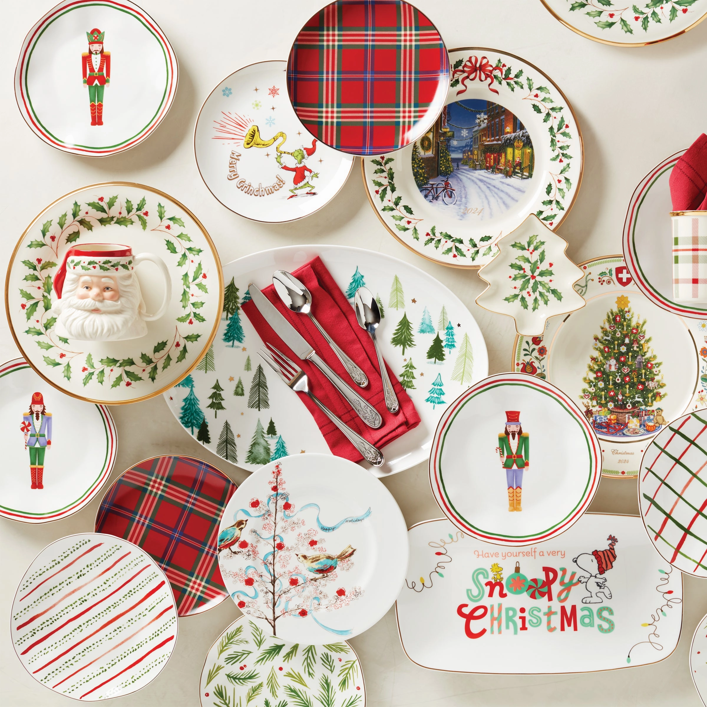 Holiday Dinnerware Dinner Plates - Set of 4