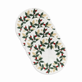Holiday Embroidered Placemats - Set Of 4modern kitchen decor ,kitchen dinner set ,dinnerware 