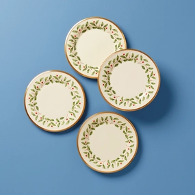 Holiday Salad Plates - Set of 4modern kitchen decor ,kitchen dinner set ,dinnerware 