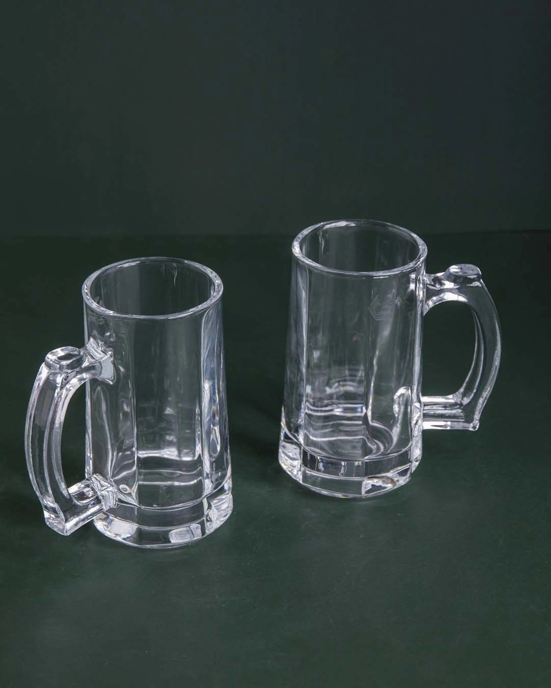 Hops & Cheers Beer Mug Clear - Set of 2