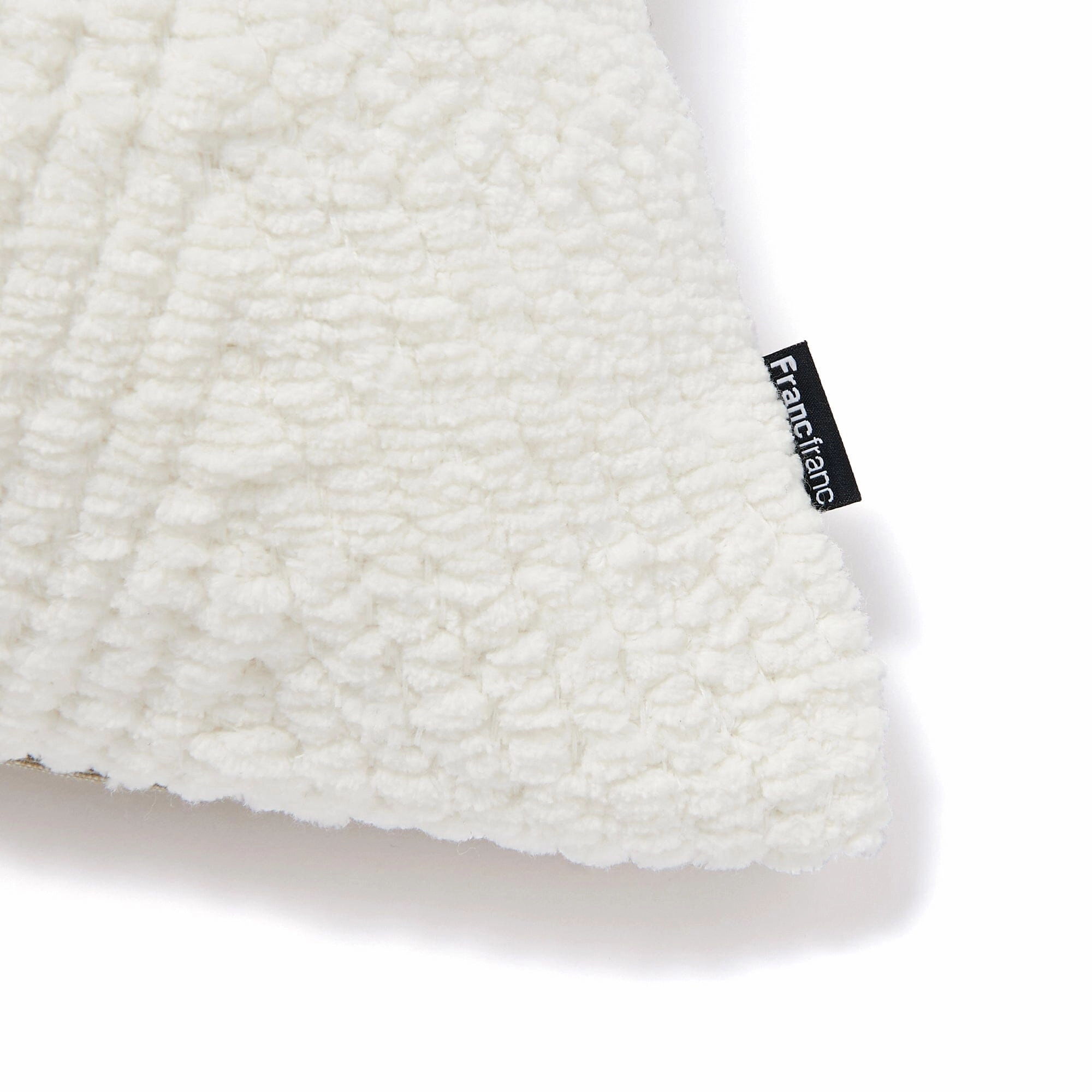 Hrnbn Chenille Cushion Cover 450 X 450 Ivory