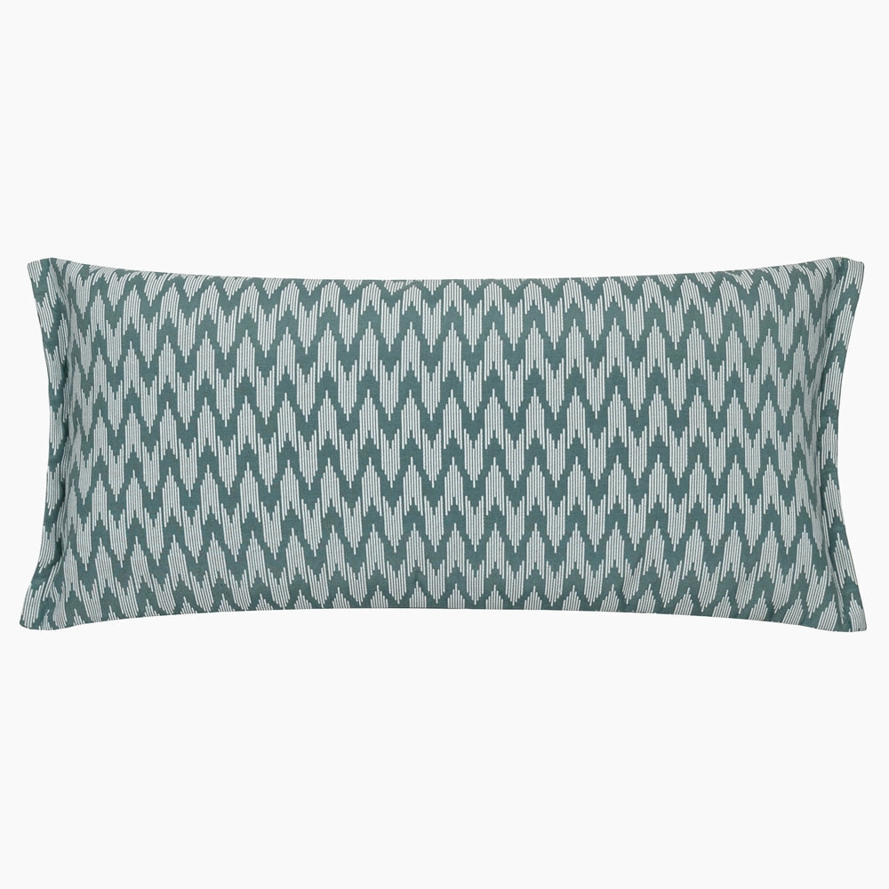 Hutton Woven Jacquard Cushion Blue