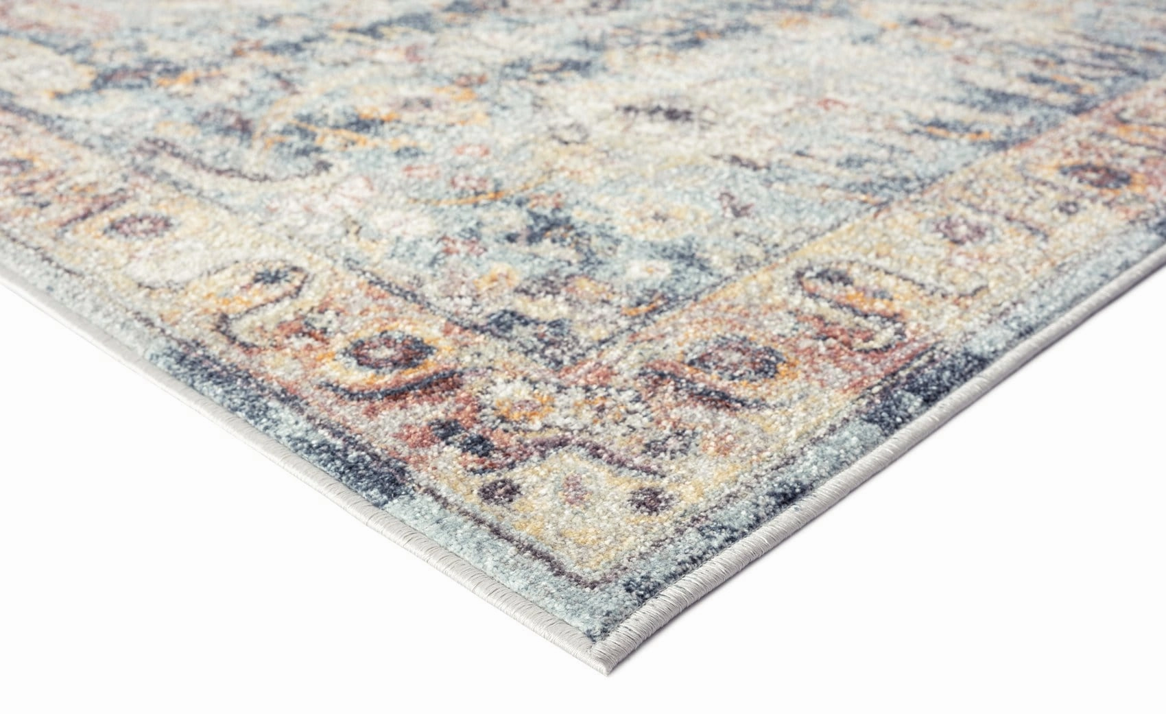 Huxley Blue and Purple Multi-Colour Distressed Rug *NO RETURNS UNLESS FAULTY