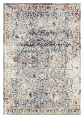 Huxley Blue and Purple Multi-Colour Distressed Rug *NO RETURNS UNLESS FAULTYmodern color block patchwork rug