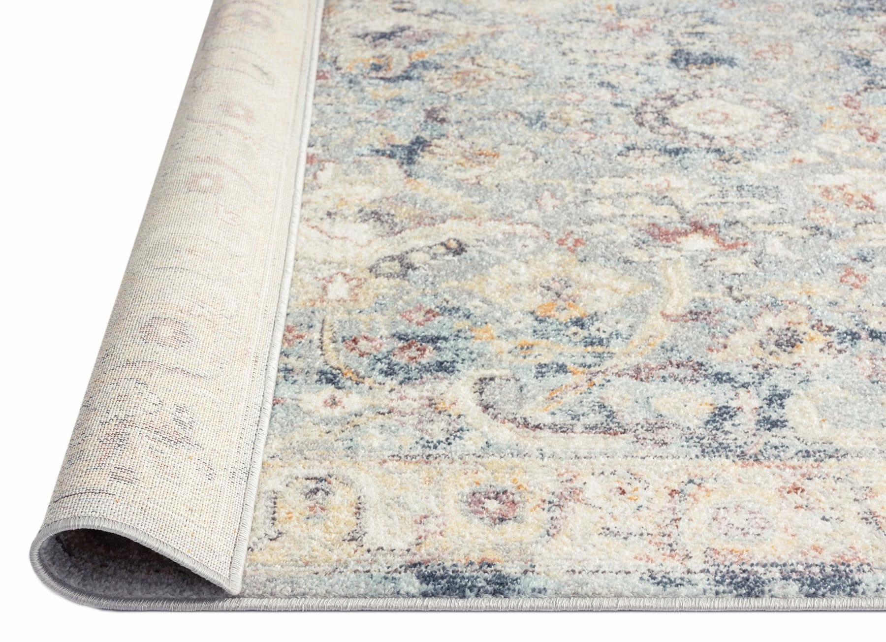 Huxley Blue and Purple Multi-Colour Distressed Rug *NO RETURNS UNLESS FAULTY