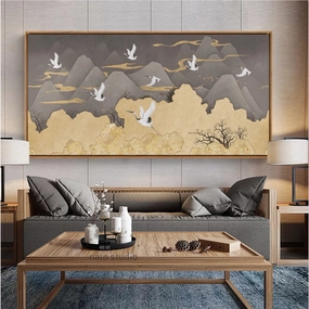 Ibis Oriental Mountain Wall Art With Framehome decor ,wall decor 