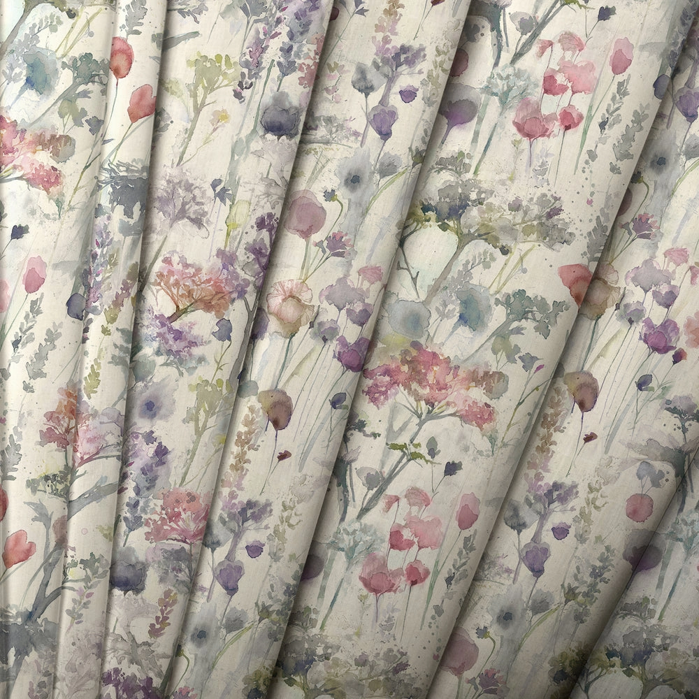 Ilinizas Printed Cotton Made to Measure Roman Blinds Coral Natural