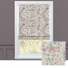 Ilinizas Printed Cotton Made to Measure Roman Blinds Coral Naturalbedding sets ,throw blankets 