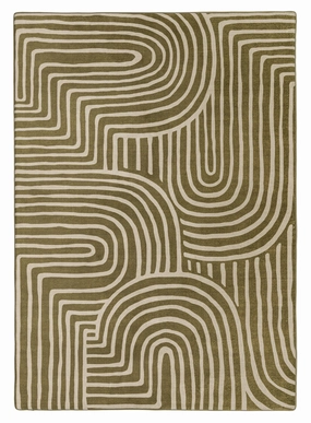 Iloa Green Abstract Rollie Pollie Playmatmodern color block patchwork rug