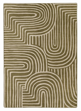 Iloa Green Abstract Rollie Pollie Playmatmodern color block patchwork rug