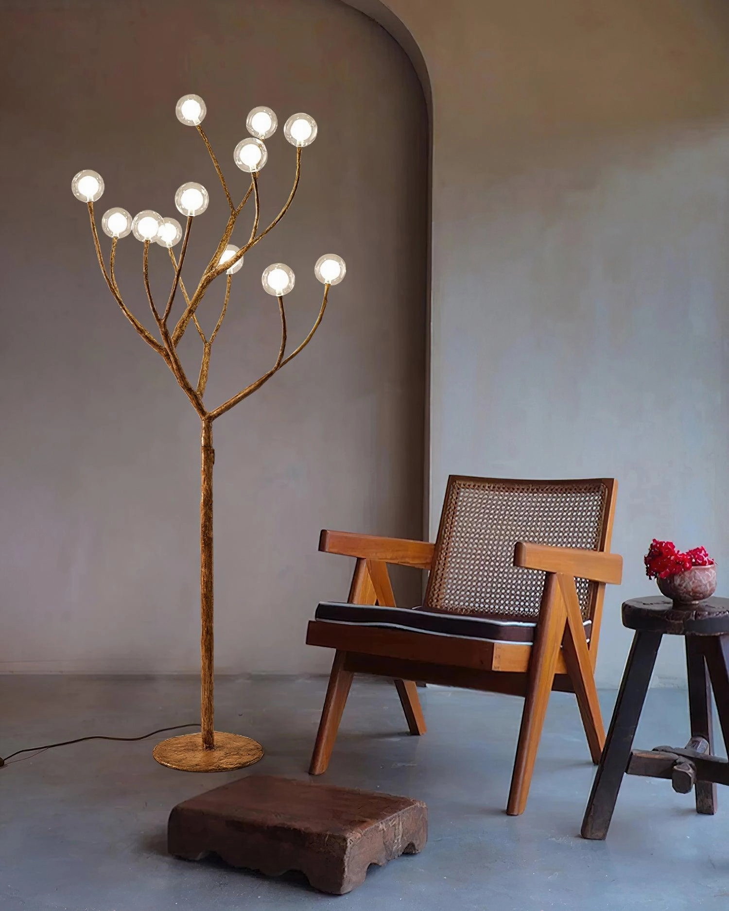 Imitation Wood Floor Lamp