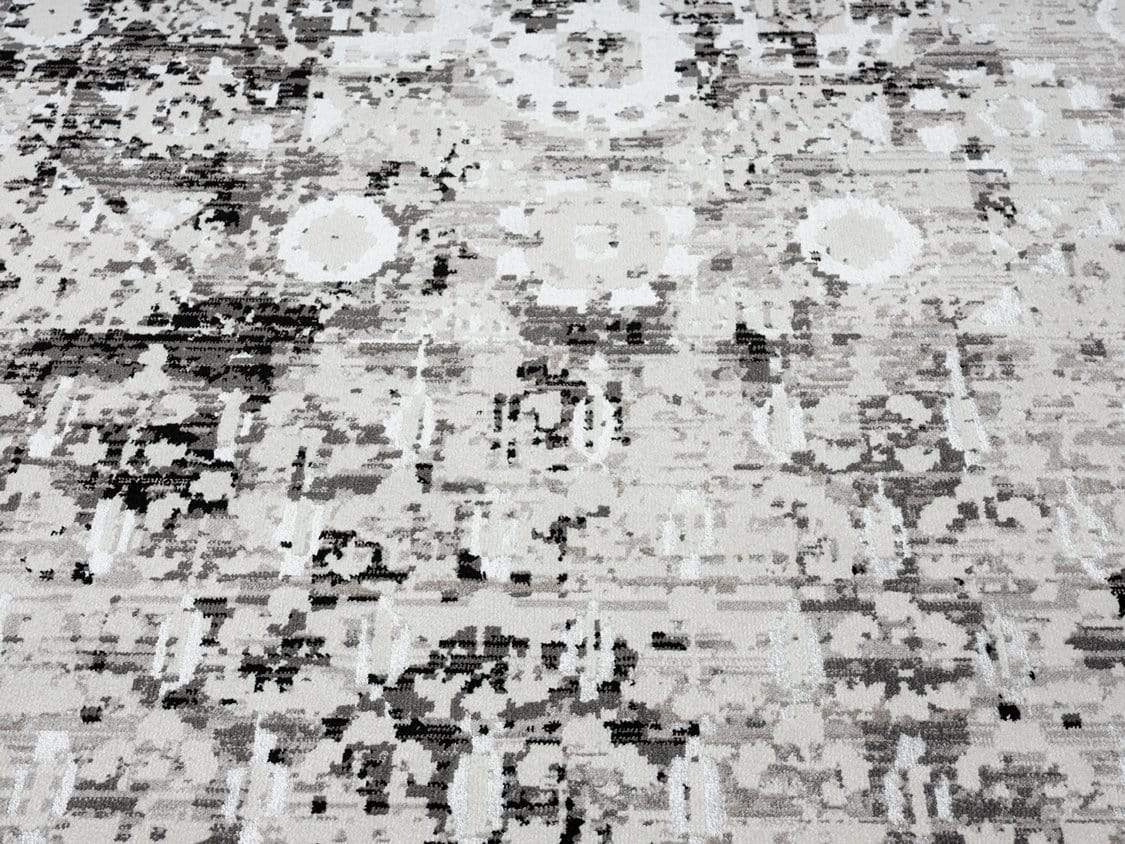 Imran Black Grey And Ivory Traditional Distressed Rug *NO RETURNS UNLESS FAULTY