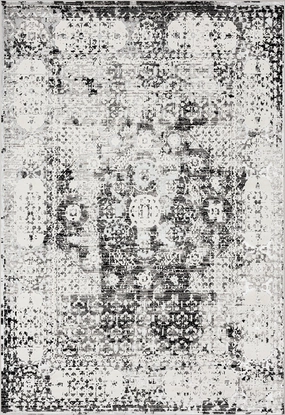 Imran Black Grey And Ivory Traditional Distressed Rug *NO RETURNS UNLESS FAULTYmodern color block patchwork rug