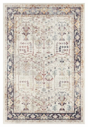 Indiana Blue and Purple Multi-Colour Distressed Rugmodern color block patchwork rug