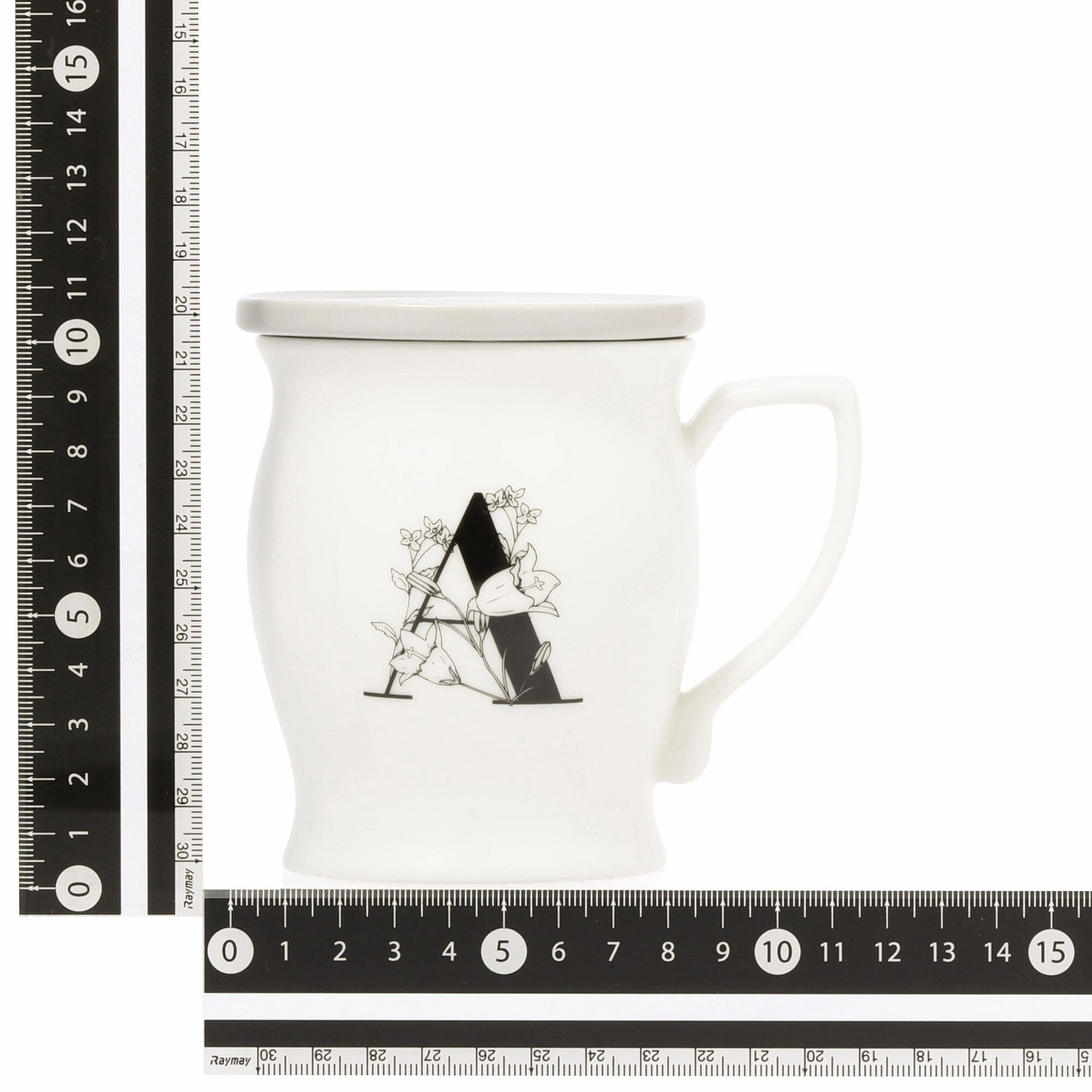 Initial Mug Flower  A
