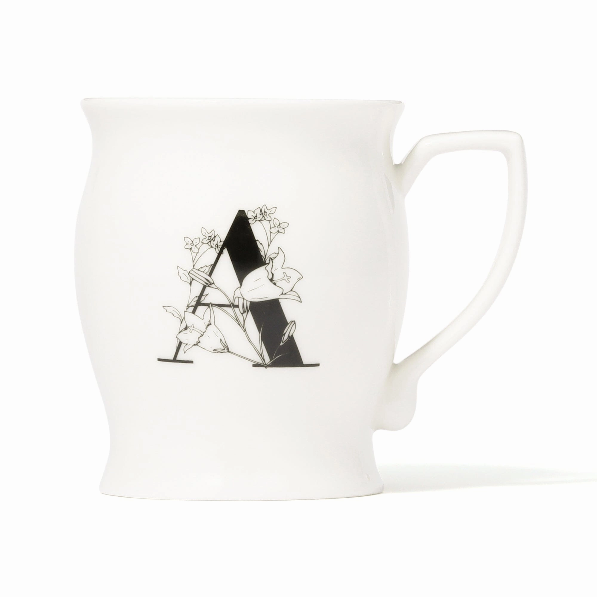 Initial Mug Flower  A