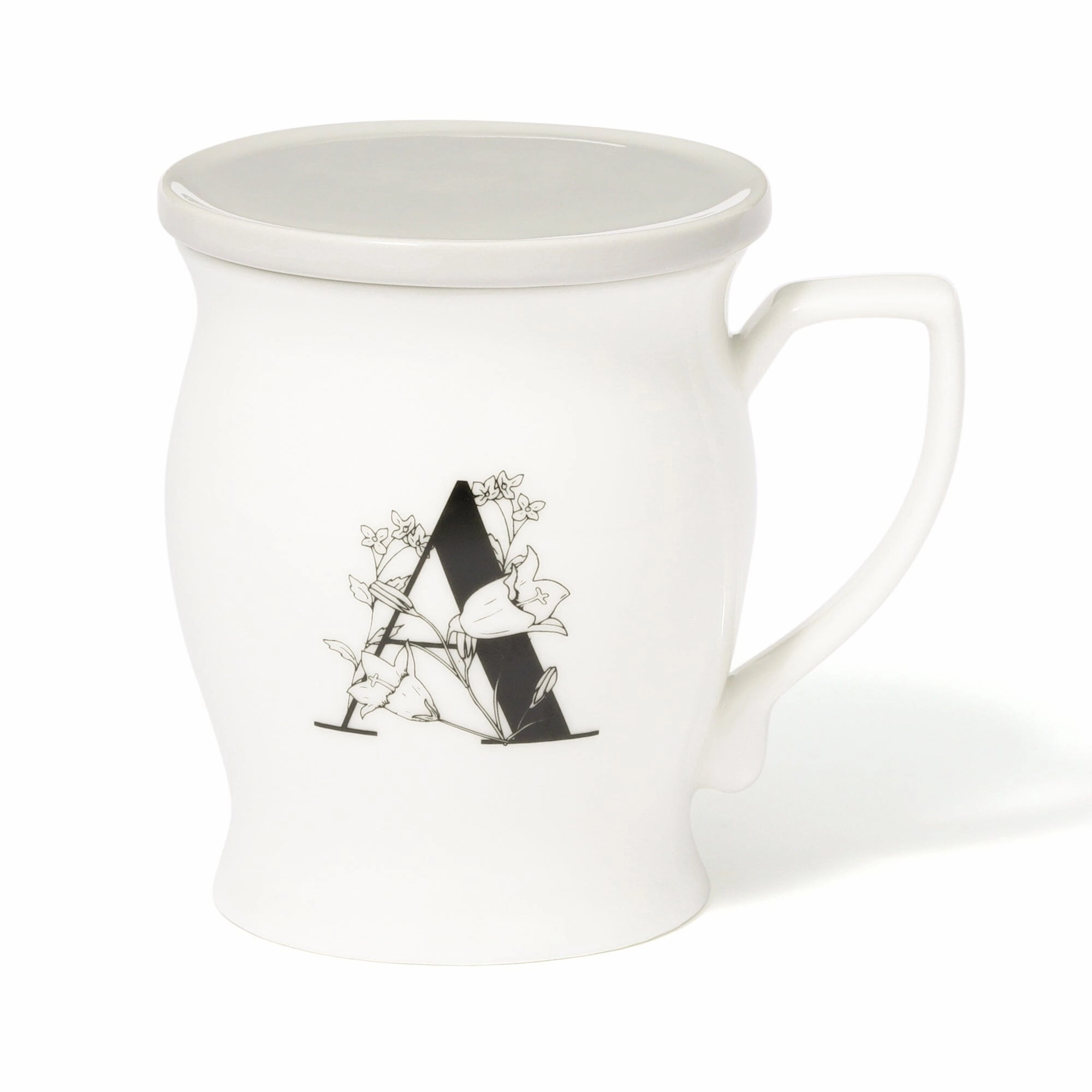 Initial Mug Flower  A