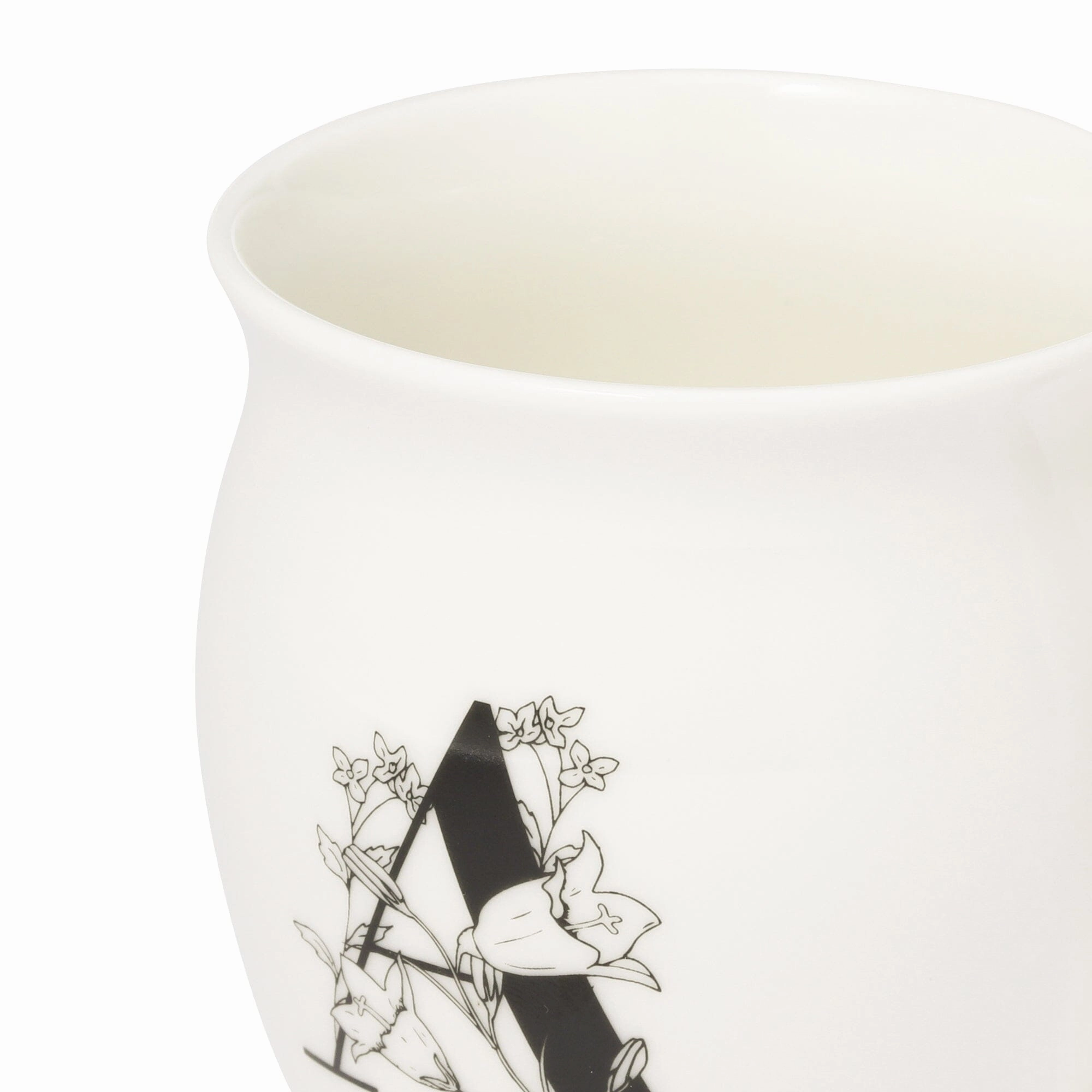 Initial Mug Flower  A