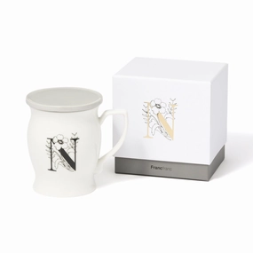 Initial Mug Flower  Nglass cups ,personalized mugs 