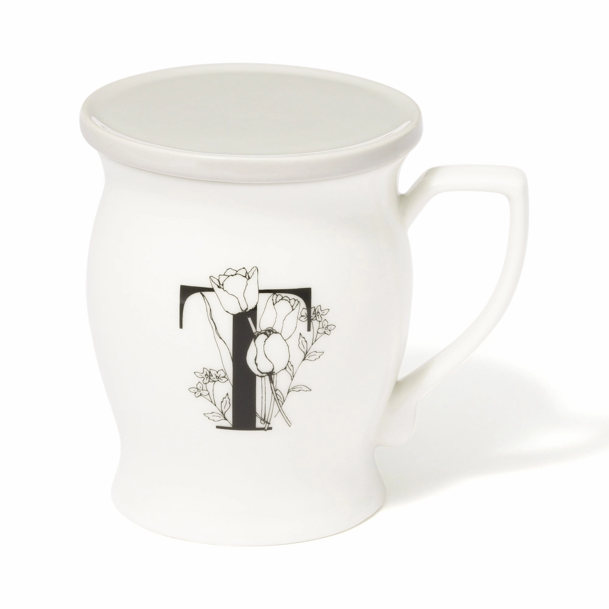 Initial Mug Flower  T