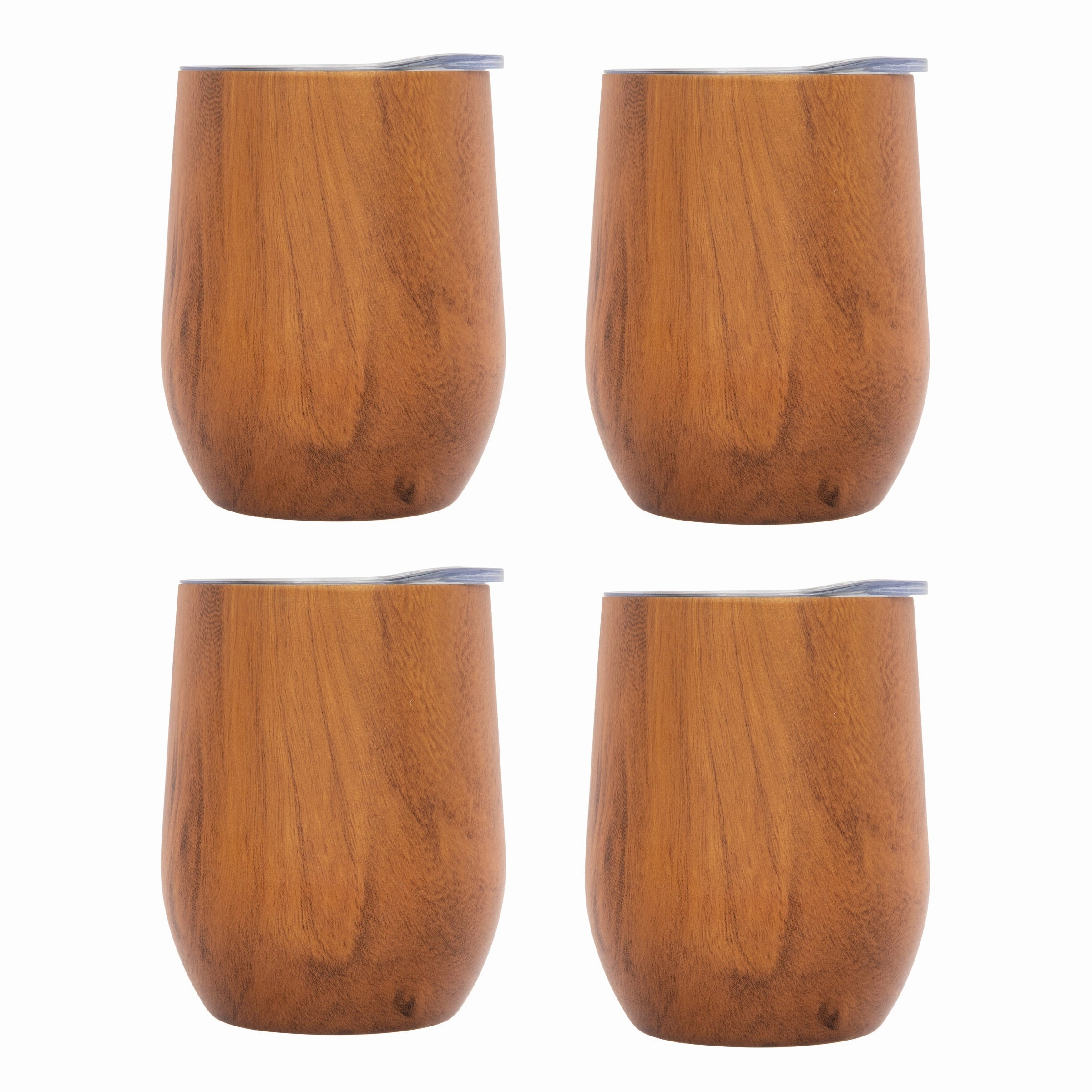 Insulated Woodgrain Wine Tumblers - Set Of 4glass cups ,personalized mugs 