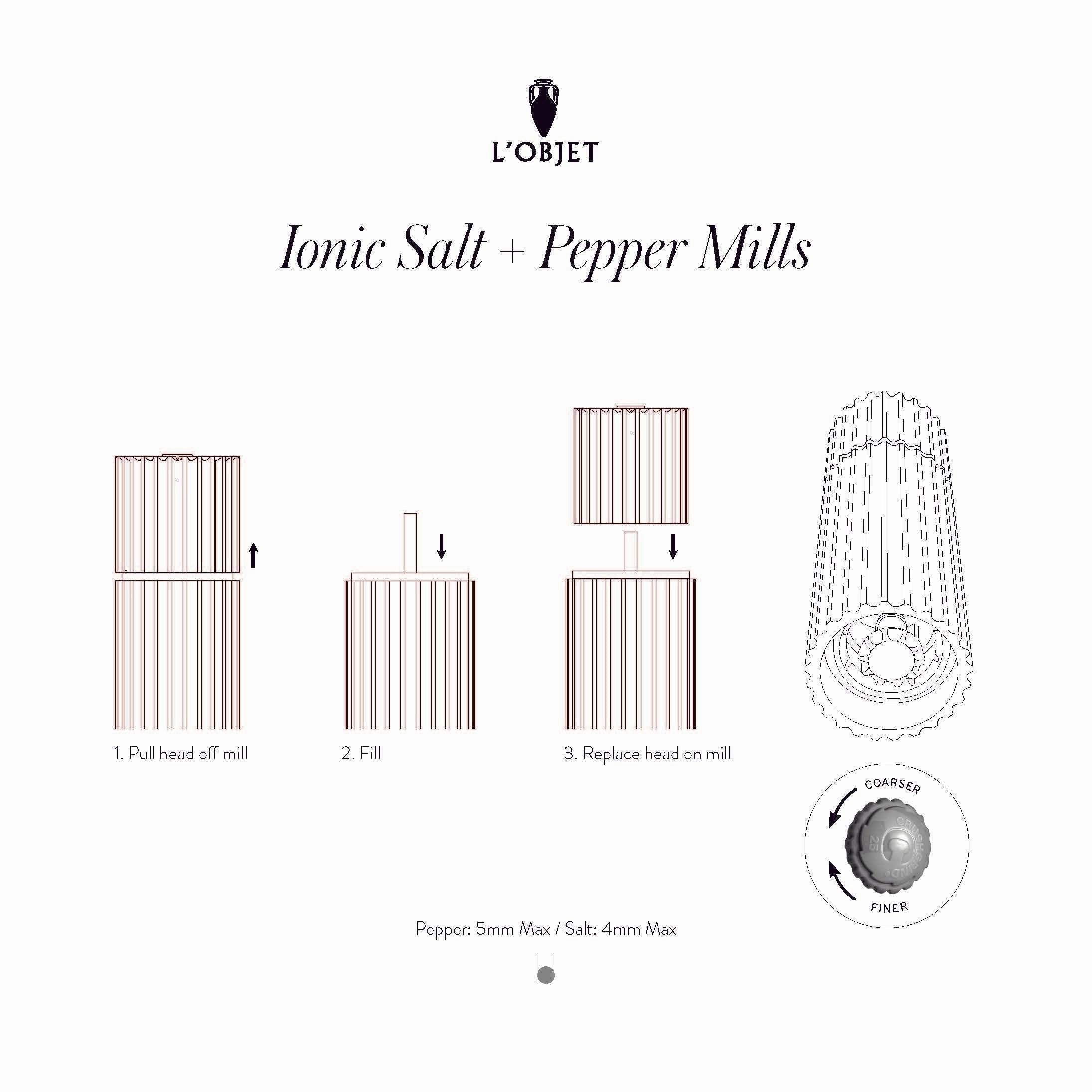 Ionic Salt   Pepper Mills - Natural Oak (Set of 2)