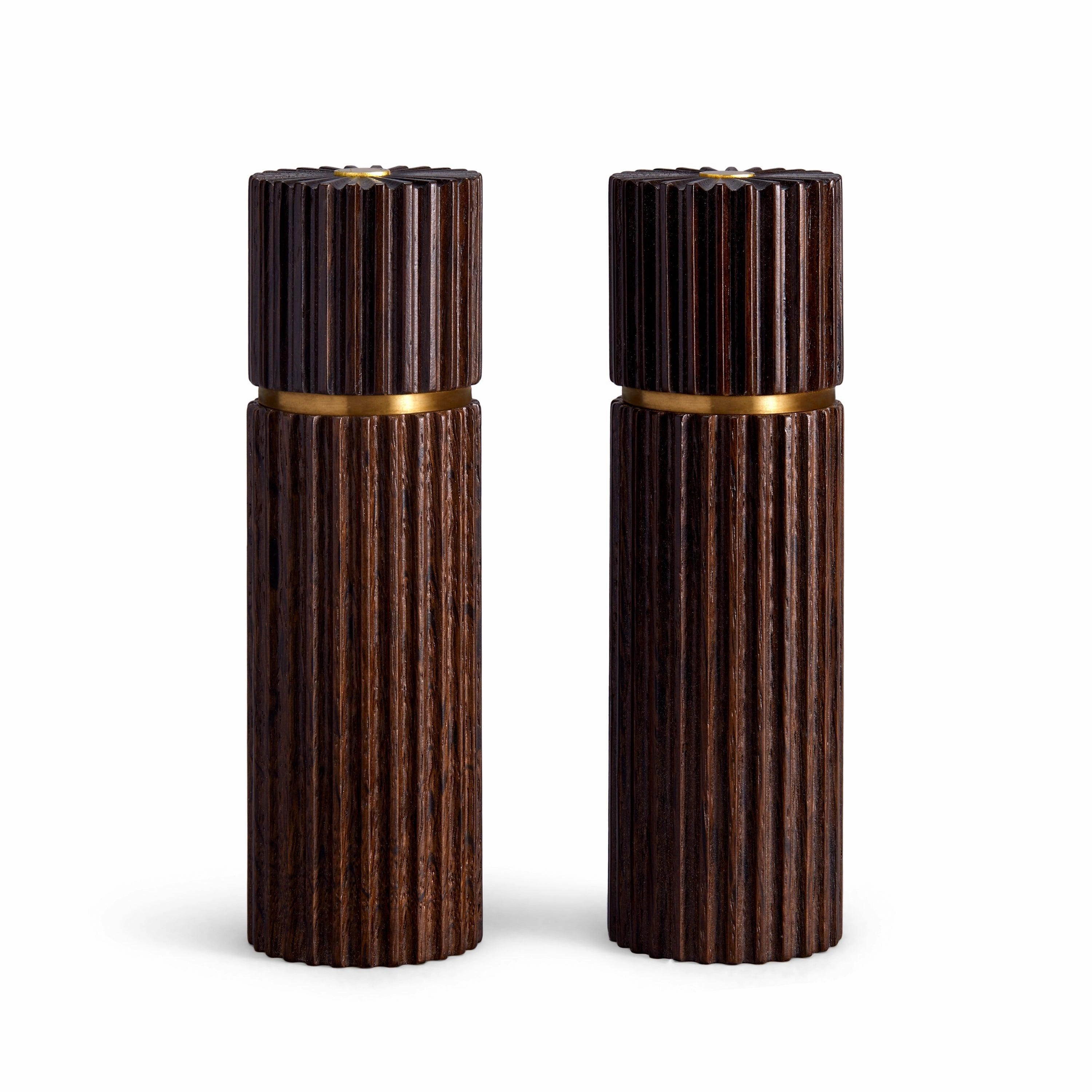Ionic Salt   Pepper Mills - Smoked Oak (Set of 2)