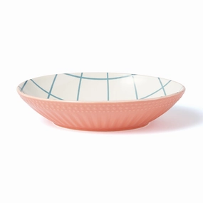 Iroiro Oval Plate Windowpanehand-painted ceramic bowl