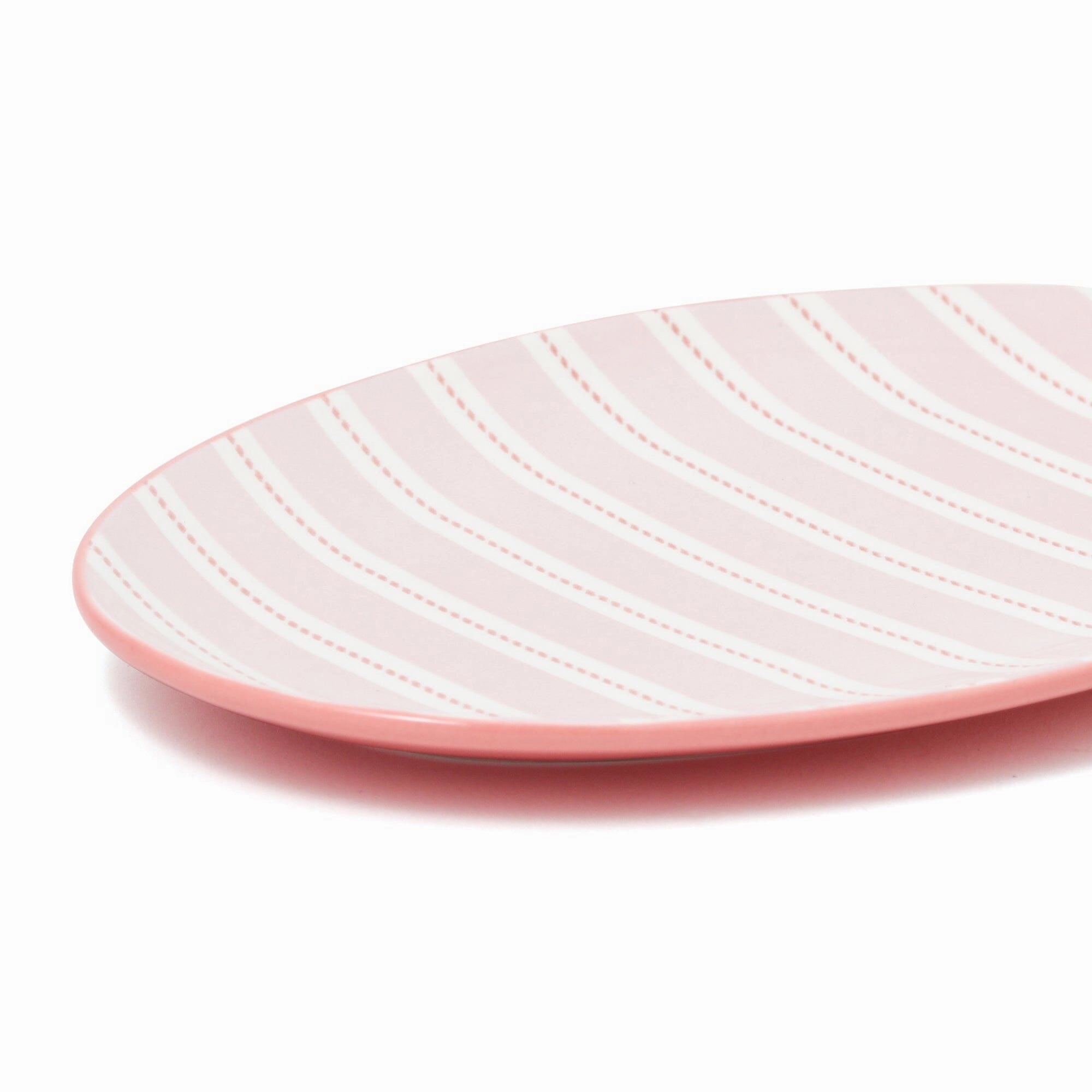 Iroiro Plates Oval Plate Multi-Stripe