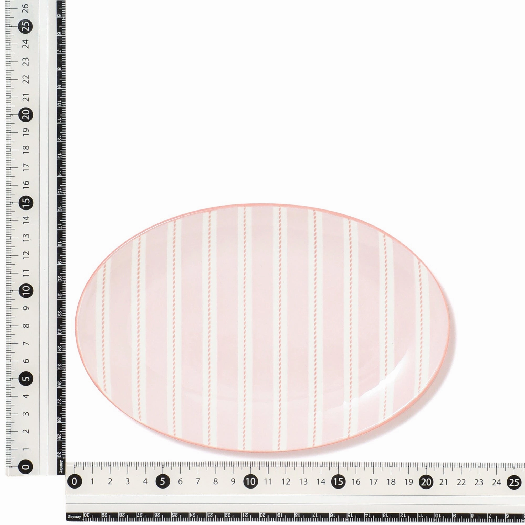 Iroiro Plates Oval Plate Multi-Stripe