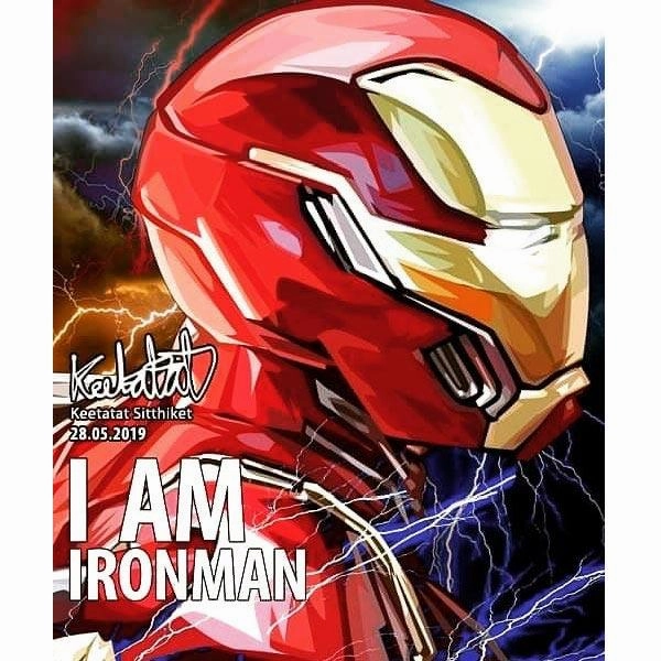 Ironman Marvel I am Pop Art Poster Wall Decoration Drawingmodern abstract painting decor