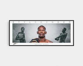 ISRAEL ADESANYA PANORAMIC COLLAGE PRINT SIGNED FRAMED WINGShandmade souvenirs