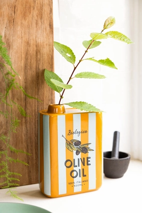 Italiana Stripe Olive Oil Vasedecorative vase ,Modern Ceramic Vase for Home Decoration 