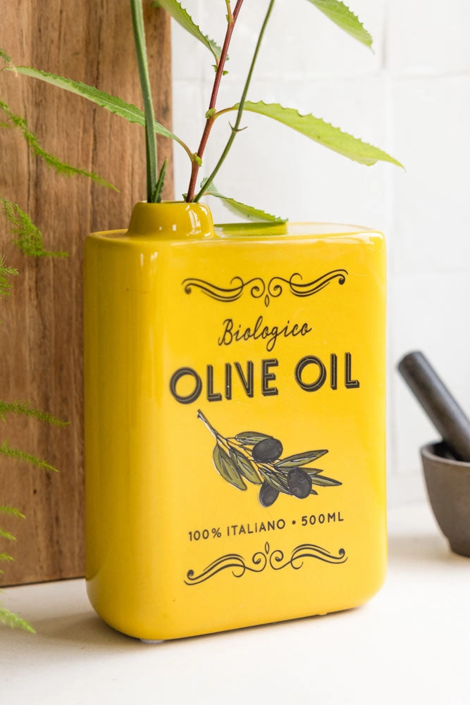 Italiana Yellow Olive Oil Vase