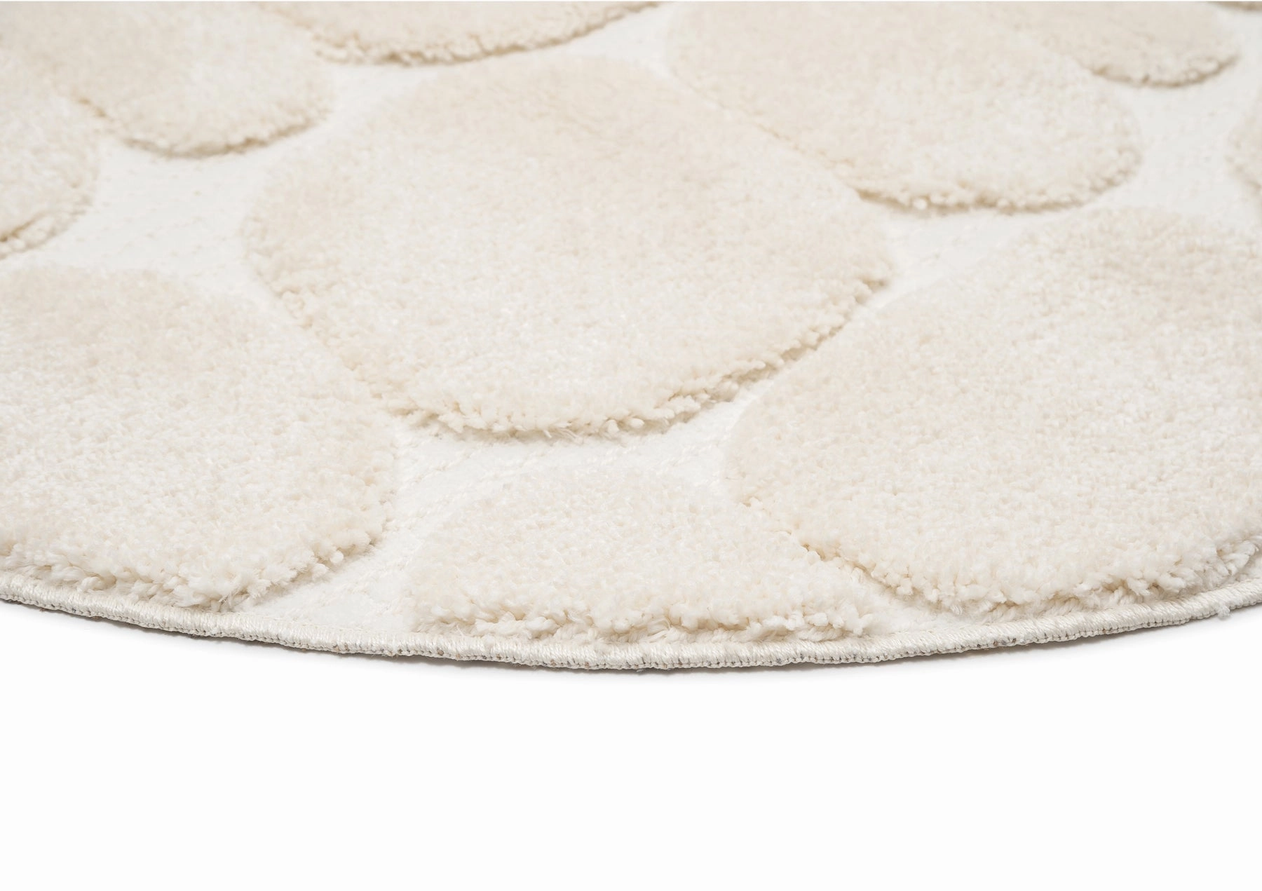 Jacinta Ivory Abstract Round Rug