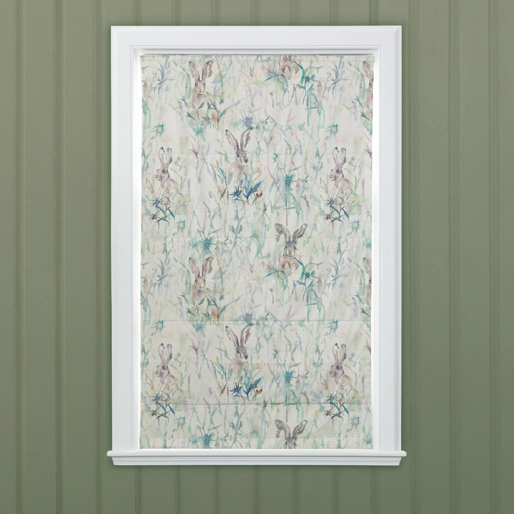 Jack Rabbit Printed Cotton Made to Measure Roman Blinds Cream