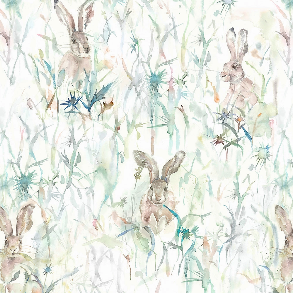 Jack Rabbit Printed Made to Measure Curtains Cream