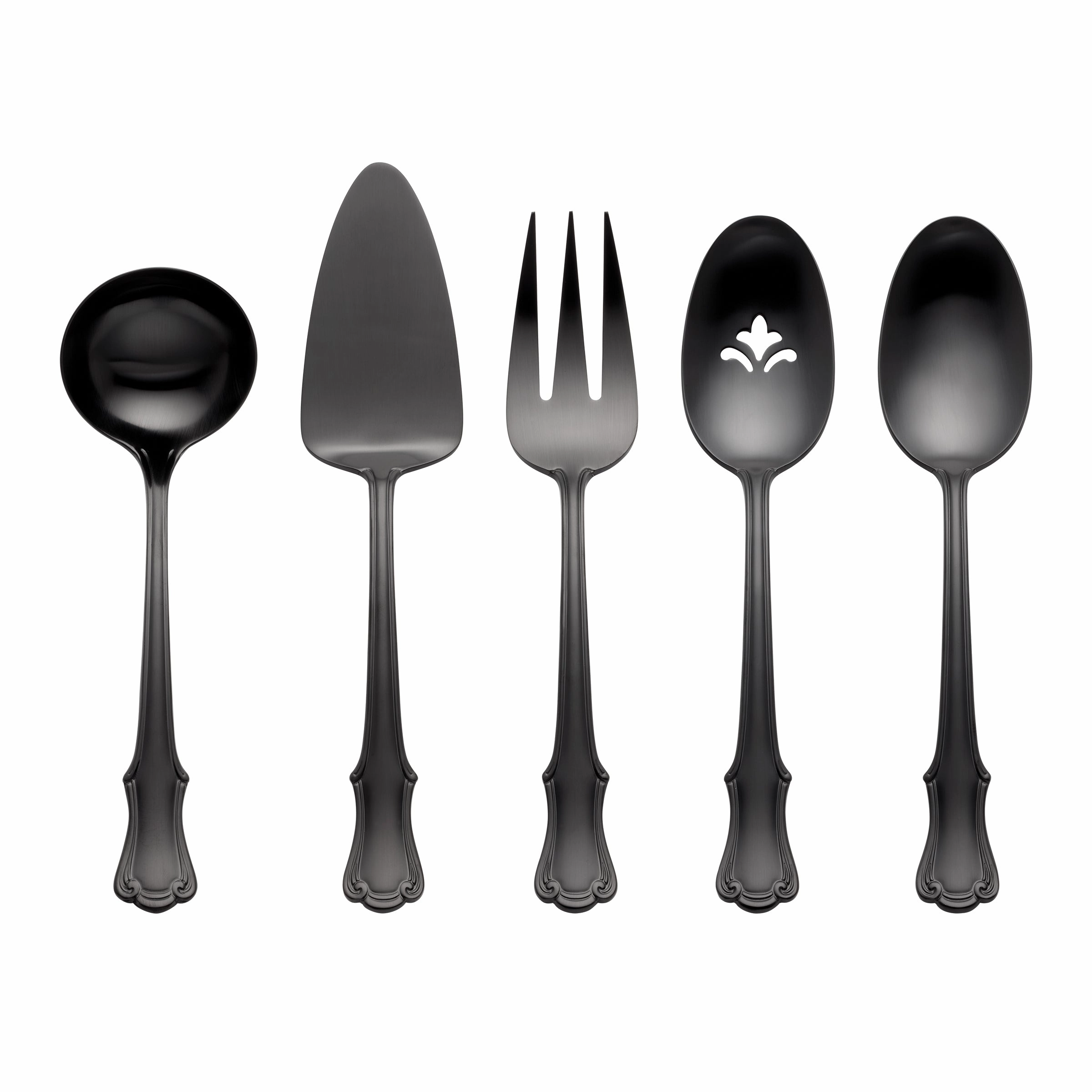 James Street Black Satin 5 Piece Hostess Sethalloween party decor ,outdoor halloween decor 