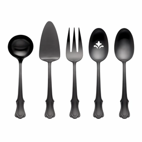 James Street Black Satin 5 Piece Hostess Sethalloween party decor ,outdoor halloween decor 