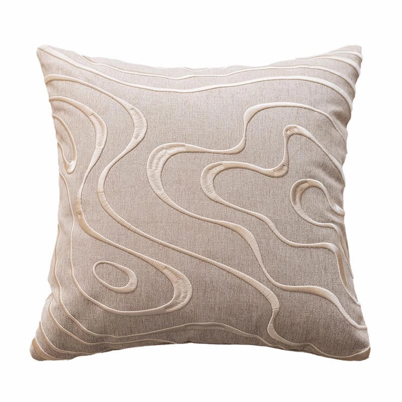 Japanese Cloud Beige Throw Cushion Set