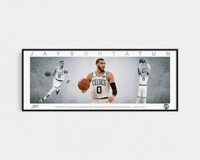 JAYSON TATUM PANORAMIC COLLAGE PRINT SIGNED FRAMED WINGShandmade souvenirs